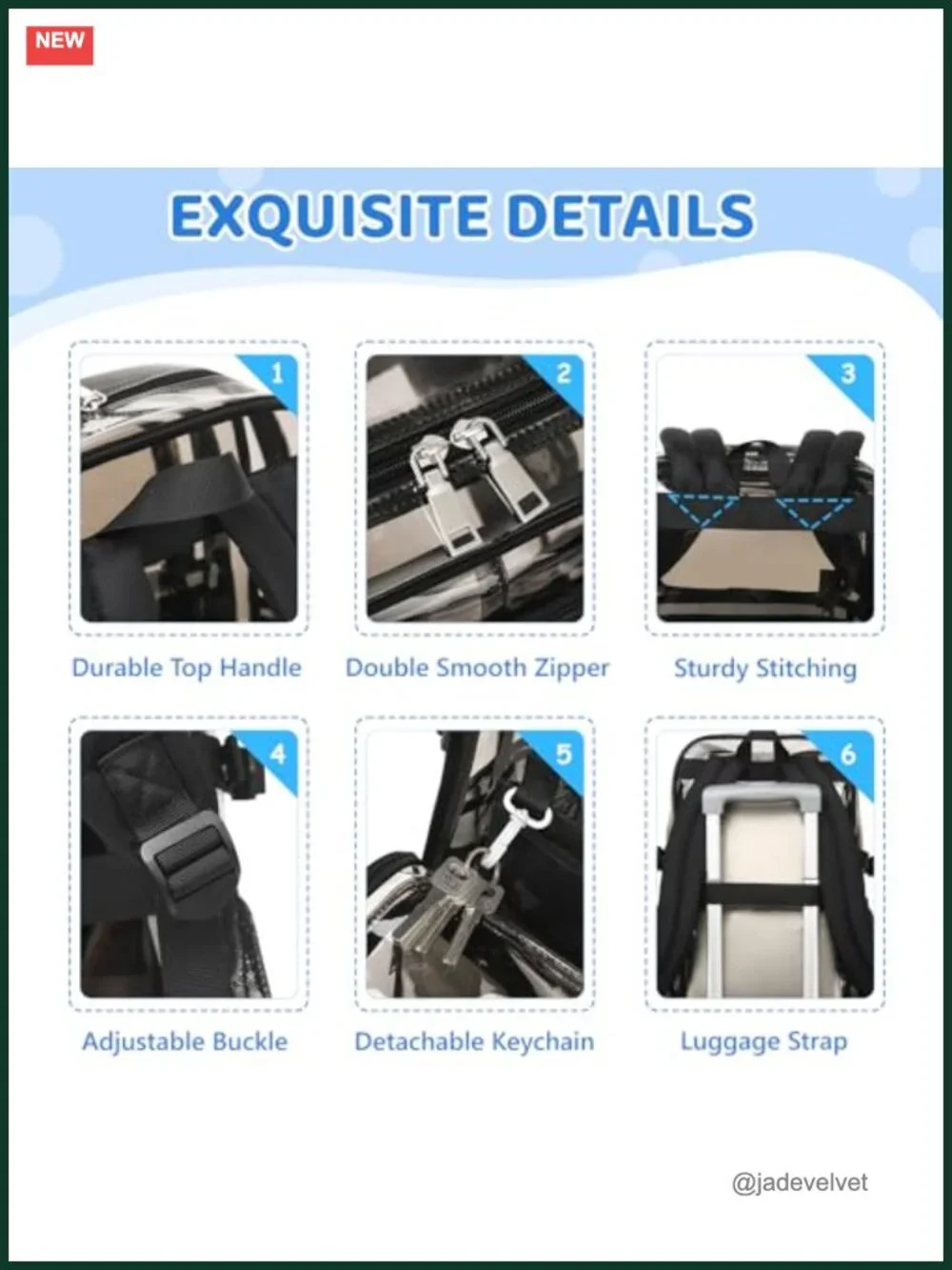 Clear Backpack for School, Heavy Duty TPU Transparent Bookbag, Stadium Approved
